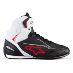 Tênis de Pilotagem Alpinestars Faster 3 Preto Branco Vermelho