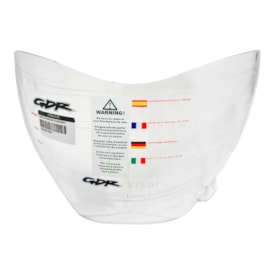 Segunda imagem do produto Viseira Capacete Gdr Shortcane Transparente